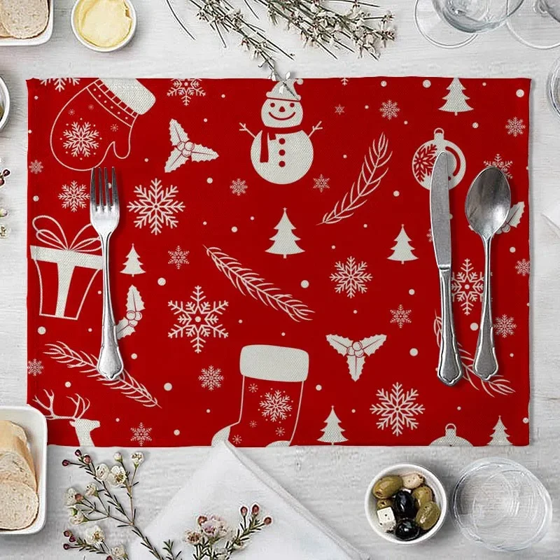 Рождественская декоративная кухонная подстилка 02 для елки Санта-Клауса