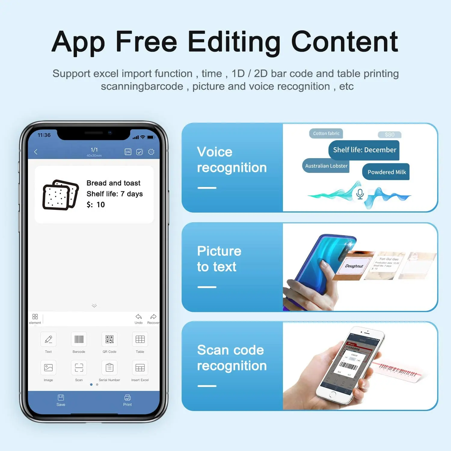 Беспроводной принтер для этикеток Niimbot B21 портативный карманный Термопринтер