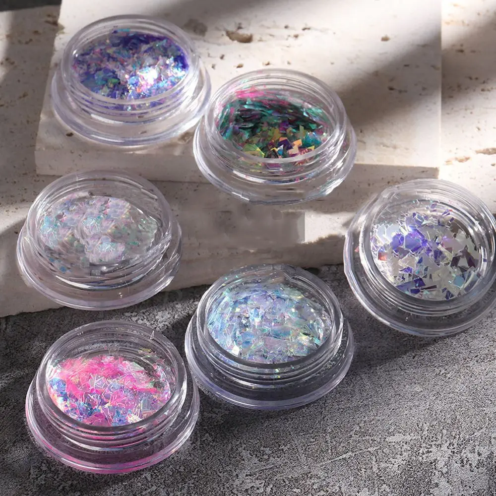

Shape Adhesive Foil Nail Art Decoration Holographic Nails Paillette Aurora Nail Sequins Nail Glitter Flakes Transfer Nail Foils