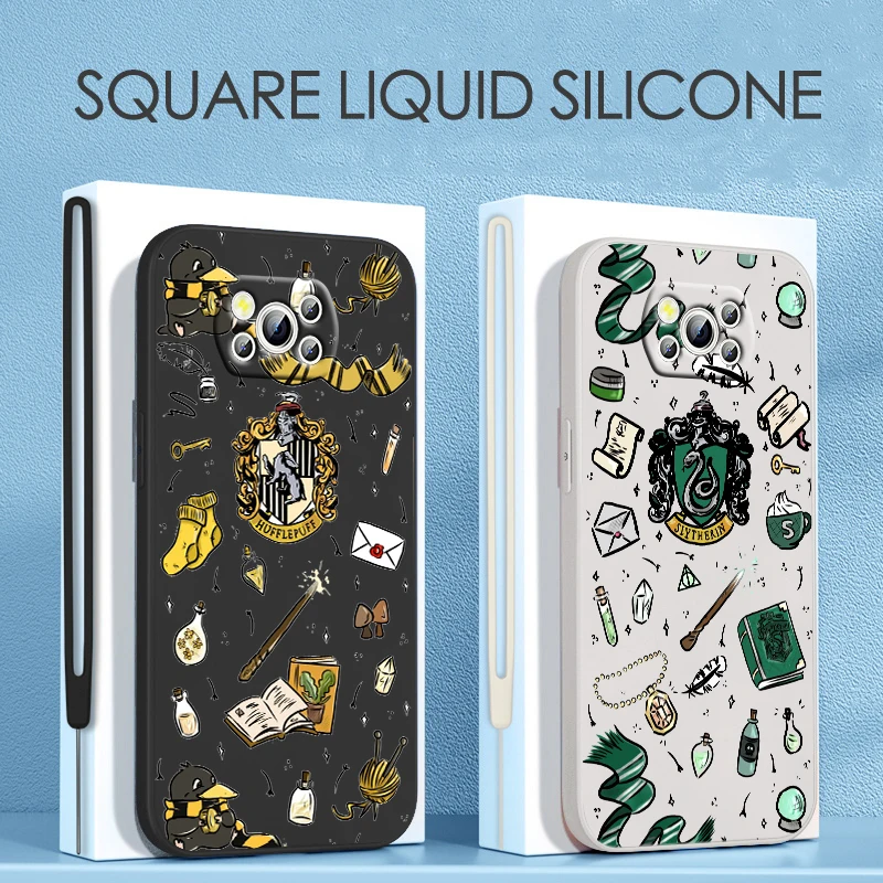 

Deathly Hallows Harrys Potter For Xiaomi POCO X4 M5S F4 M4 X3 F3 M3 C3 F2 X2 F1 Pro GT NFC 4G 5G Liquid Rope Phone Case