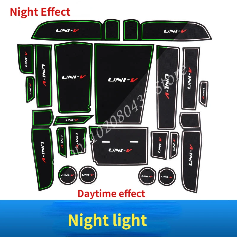 

Для Changan UNI-V UNIV 2022-2024 салон автомобиля нескользящий коврик дверная канавка Pad резиновый слот для ворот чашка подушка украшения аксессуары