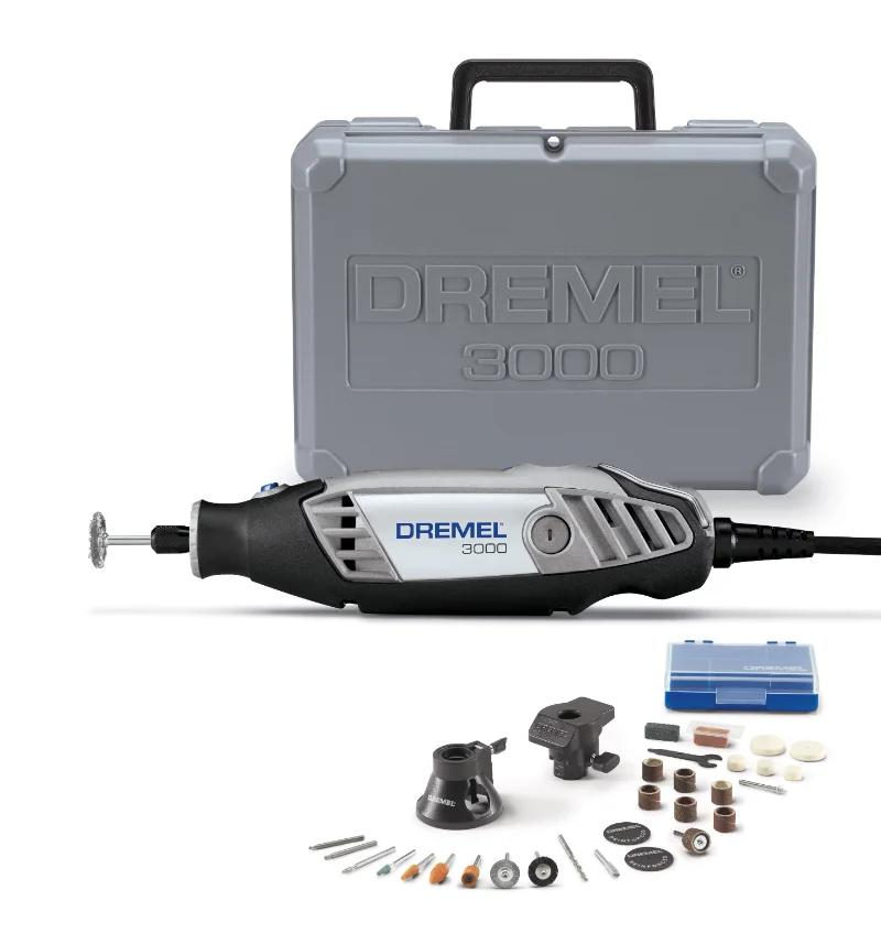 

3000-2/28 Variable Speed Rotary Tool Kit, 2 Attachments & 28 Accessories, Perfect for Routing, Metal Cutting, Wood Carving