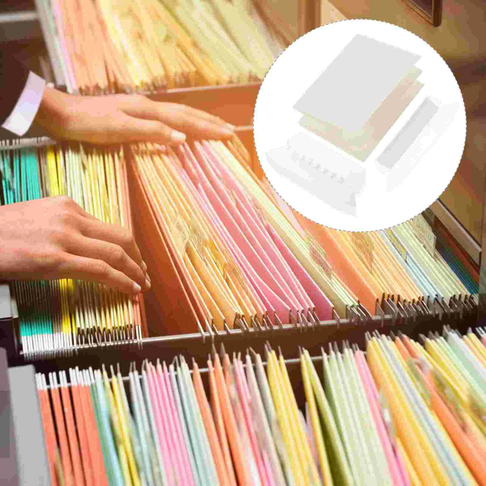 

File Identification Folder Tabs Detachable Hanging Plastic Inserts Label Filing Folders