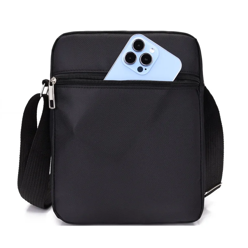 2023 New Men's Crossbody Bag Nylon Waistpack Travel Shoulder Bag Fashion Solid Color Casual Multi functional Men's Bag