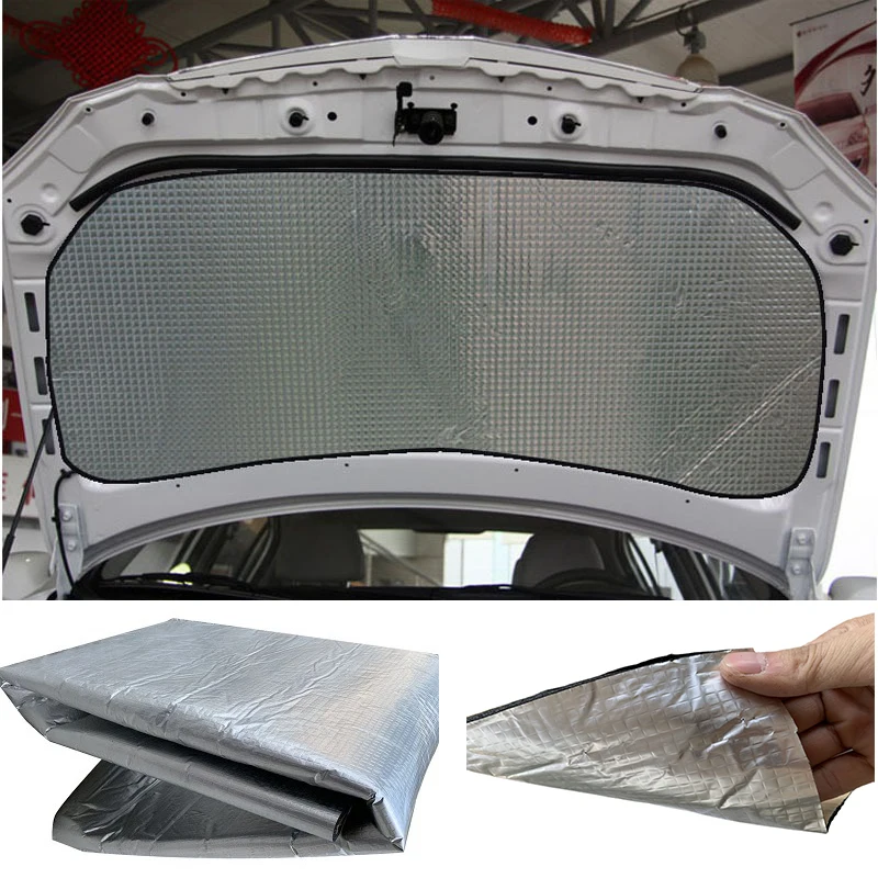 

1mx1.4m 10mm Aluminum Foil Car Hood Insulation Wool Fiberglass Sound Insulation Wool Vibration Stopping Wool Boat Accessories