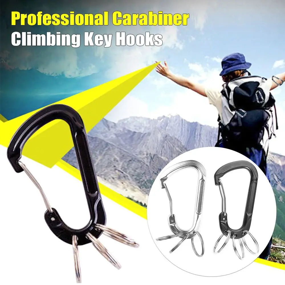 

3KN Outdoor Ascend Aluminum Professional Carabiner Climbing Key Hooks Mountaineering Protective Equipment Security Master Lock