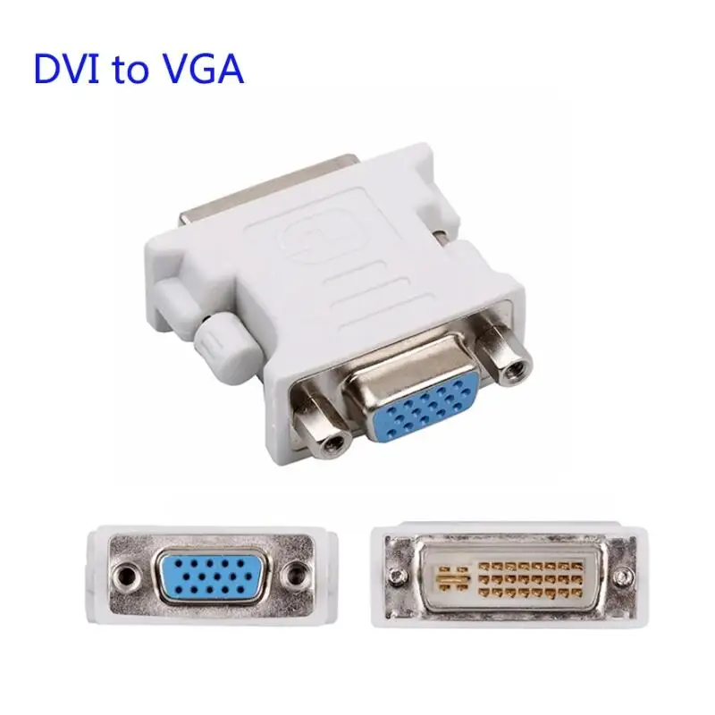 DVI to VGA adapter DVI-I male 24+5 pin to VGA female adapter HD video graphics card converter for PC HDTV projector