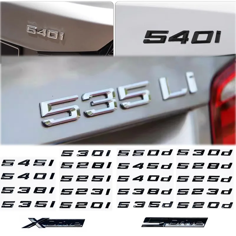 

Для BMW 5 серии E39 E60 E61 F10 F11 G30 520d 523d 525i 528i 530e 535i 540e Автомобильный Стайлинг Багажник Буква Эмблема Задняя Крышка Логотип Черный