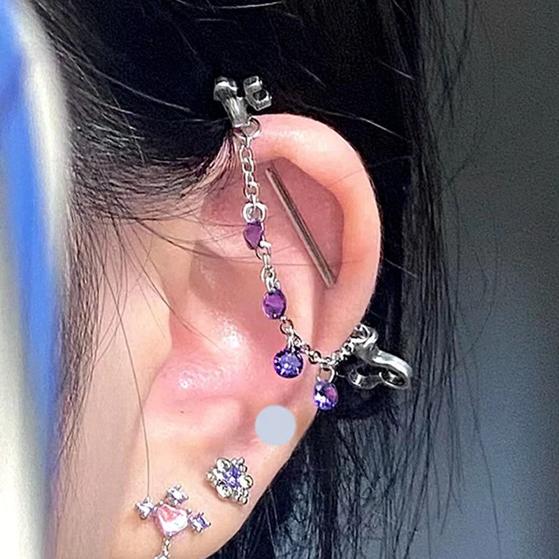 

Stainless Steel Ear Piercing Industrial Earrings Heart Key Cartilage Earring Helix Barbell Pierc 14g Gauge Jewelry Goth Style