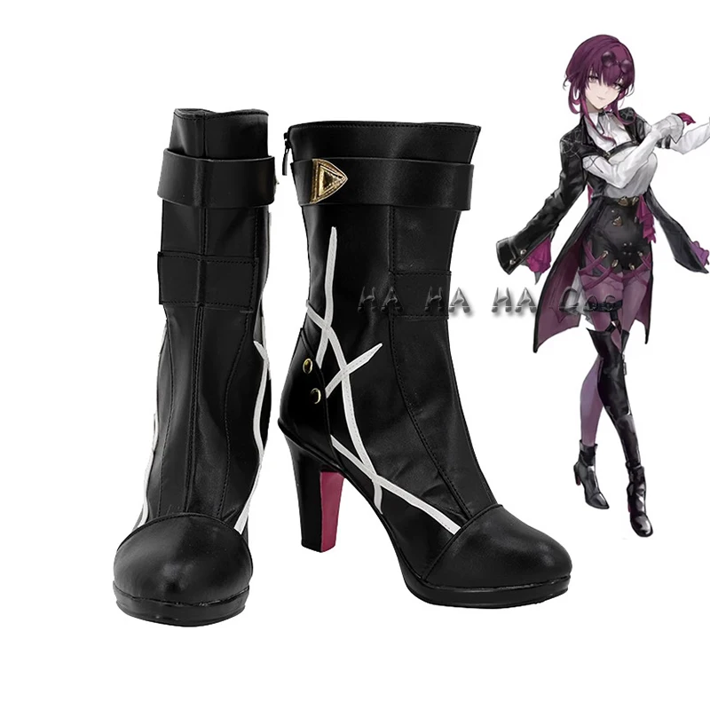 

Обувь для косплея игры Honkai Star Rail Kafka, женские ботинки из искусственной кожи, Кафка, аксессуары для косплея, Хэллоуин, женская обувь на заказ