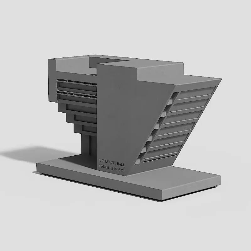 Dallas City Hall цементная модель здания орнамент современный простой дом гостиная