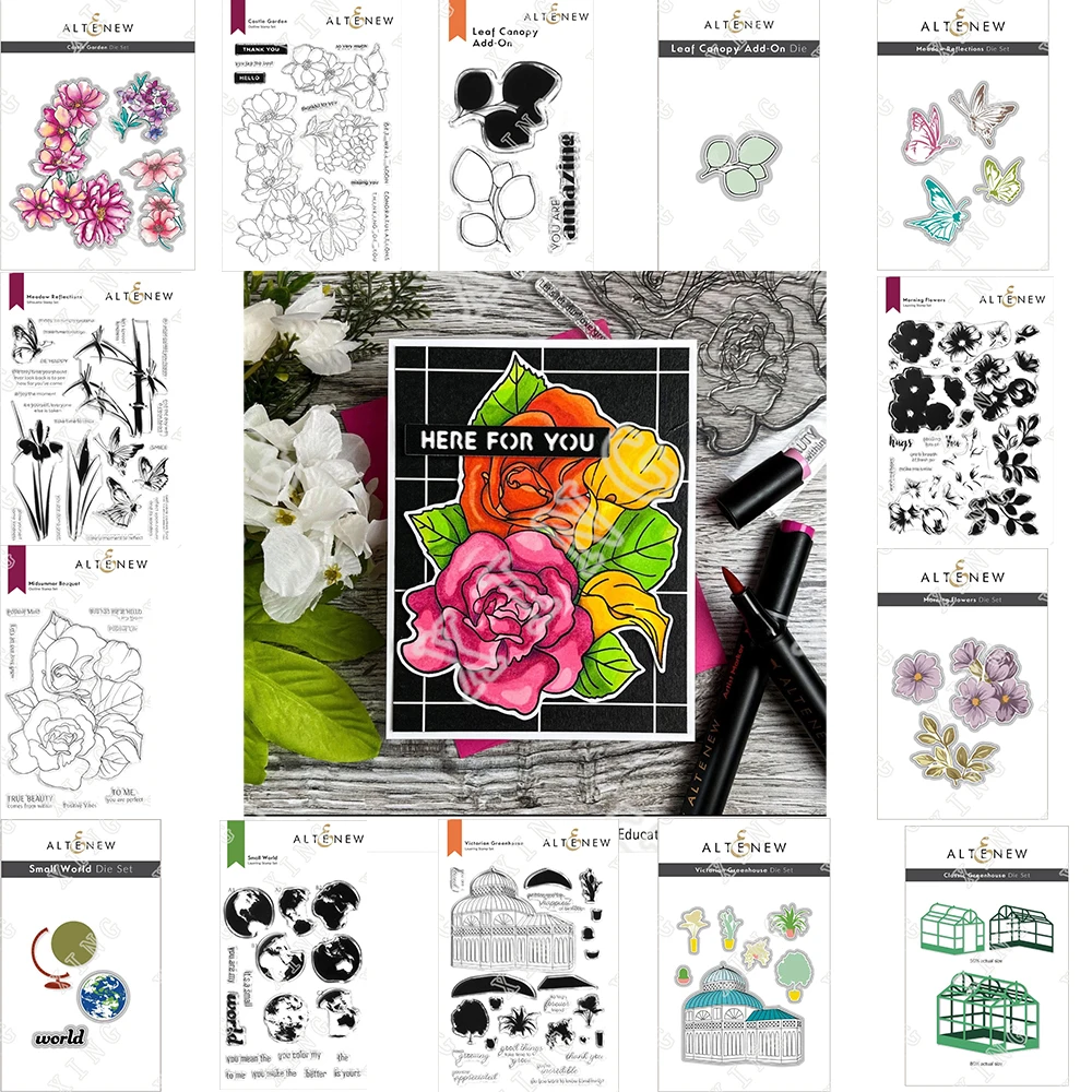 

Spring Flowers Garden Leaf Meadow Bouquet Victorian Classic Greenhouse Cut Dies Stamps Set Diy Scrapbook Cards Diary Decor Molds