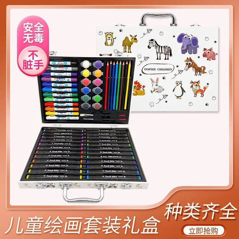 

Crayon Set Kids Drawing Board Gift Watercolor Pen Painting Washable Color Stroke Painting Color Brush Oil Paint Stick Cross Bord