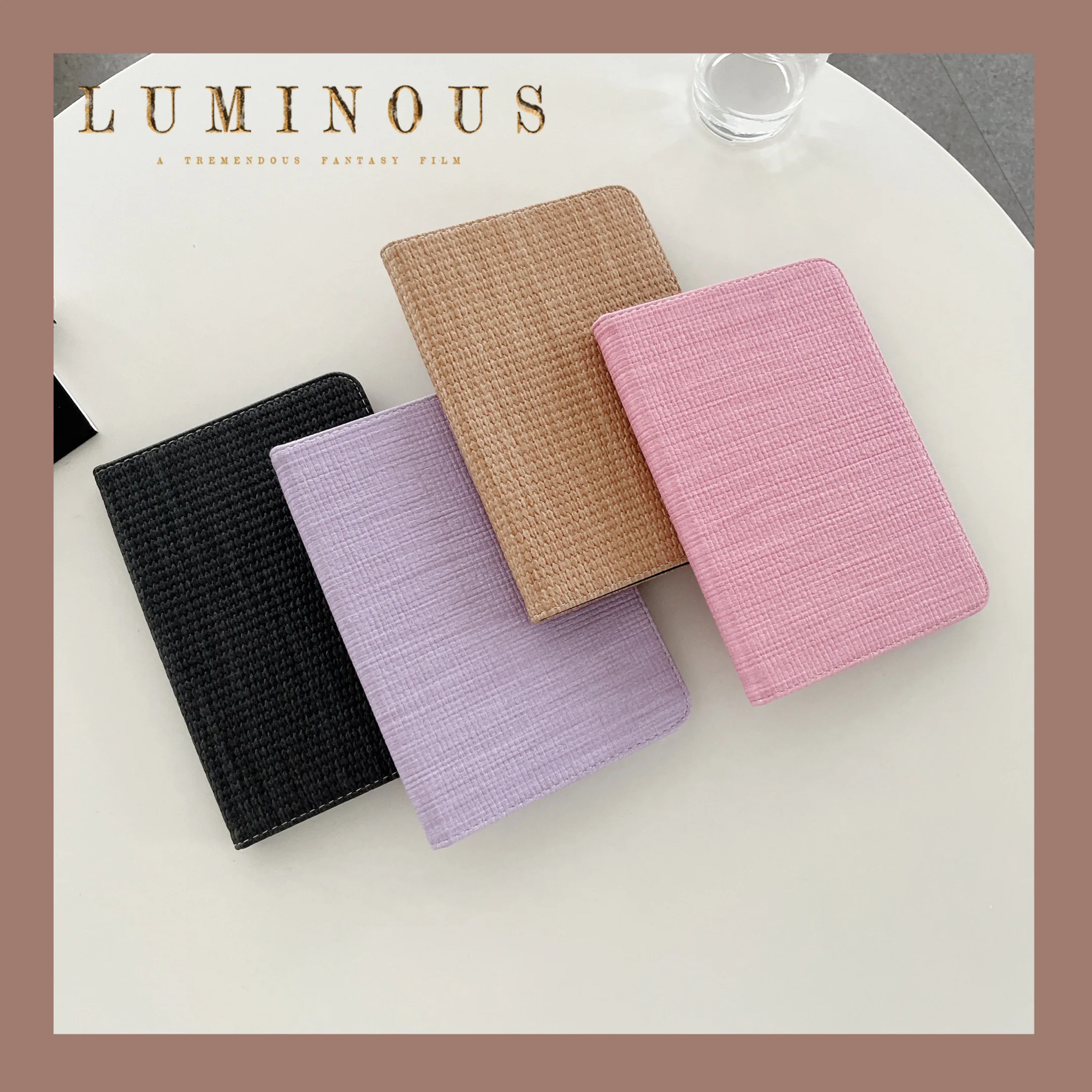 

Newest Korea Ins Tablet Case For iPad 10.2/9.7/10.5/Pro 11 2021 mini 6 Air 5/4 PU Leather Stand Cover + Stylus Pen