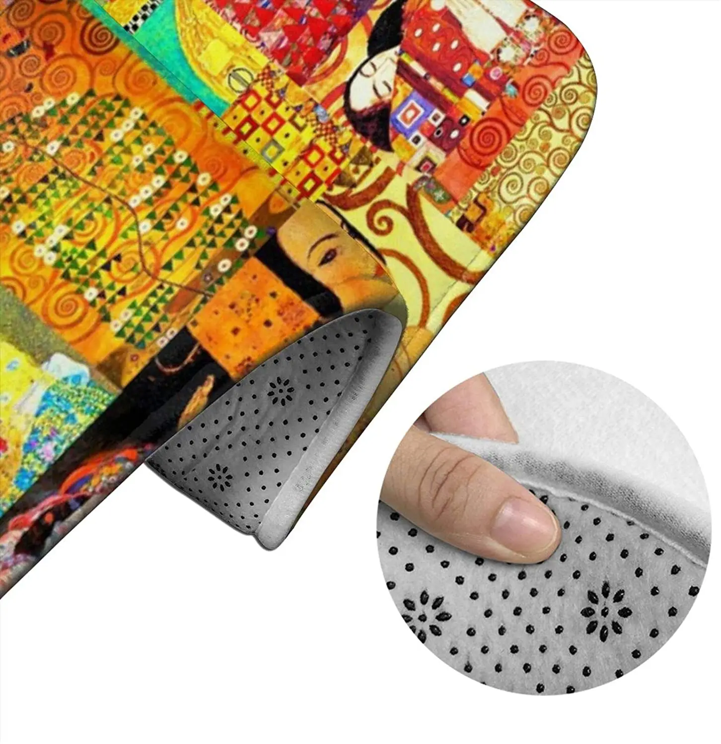 

Gustave Klimt Art On Bathroom Mat Sets 3 Piece Set Rugs Memory Foam Mat Set Toilet Seat Cover Bath Mat Lid cover