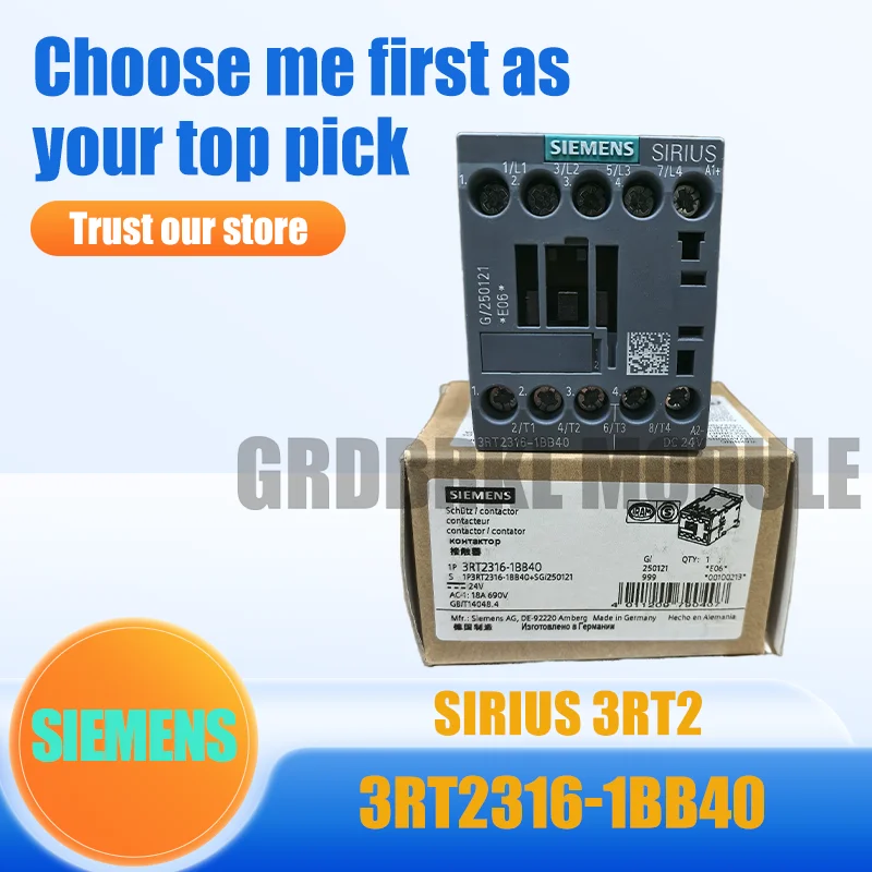 Фото Новое оригинальное реле-контактор SIEMENS 3RT2316-1BB40 3RT2316-2BB40 №1