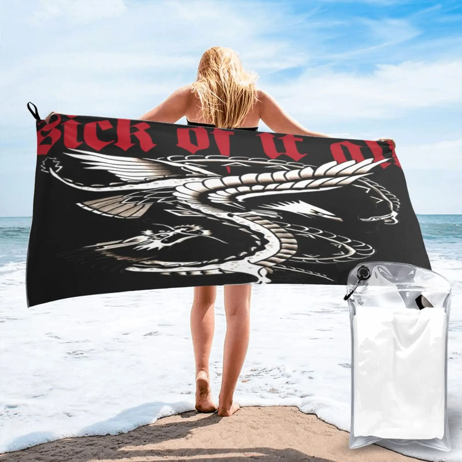 

Женское пляжное полотенце с принтом орела, размеры s, Xxl