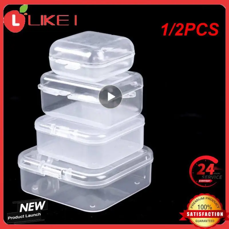 

1/2PCS Transparent Storage Box Small Items Finishing Boxes Mini Packing Boxes Storage Boxes Translucent Storage Container Strong