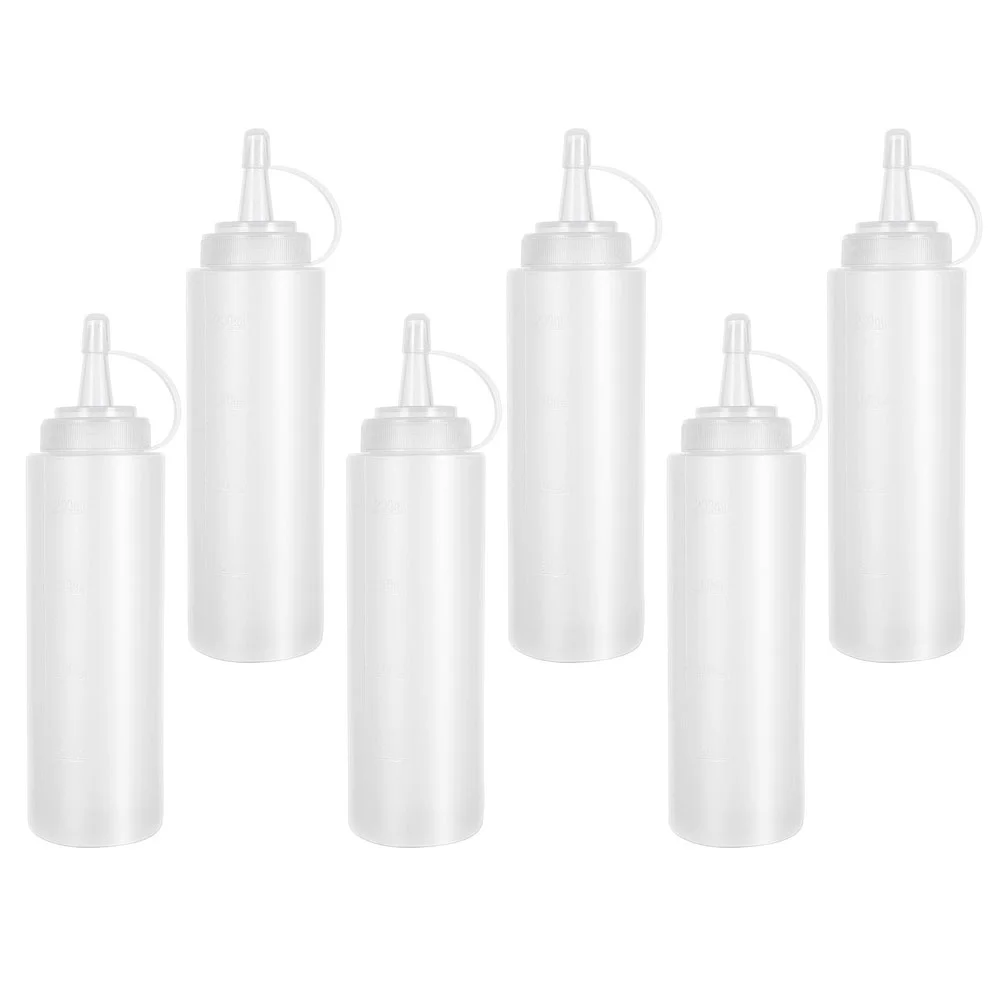 

6Pcs Exquisite Durable Creative Practical Squeezing Sauce Bottles Salad Dressing Bottles