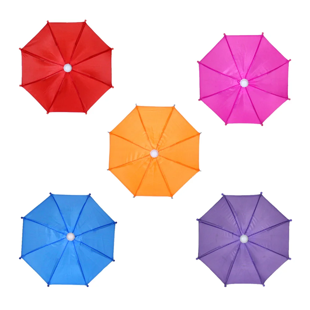 

5pcs Small Colorful Rainy Miniature Tiny Parasol Photography Props,