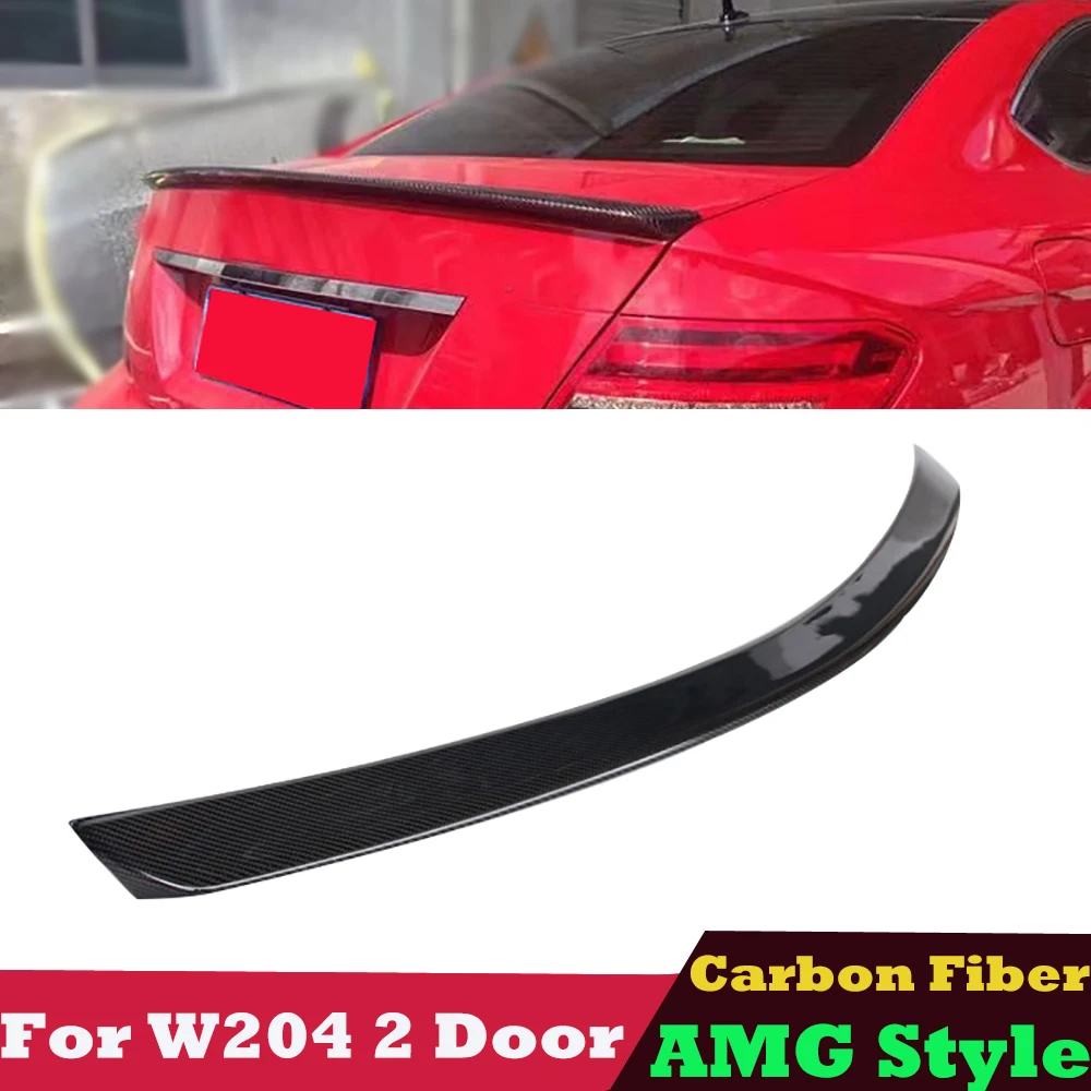 

W204 Coupe Spoiler AMG Style Carbon Fiber Rear Trunk Wings Boot Lip for Mercedes C Class W204 2 Door 2012-2015