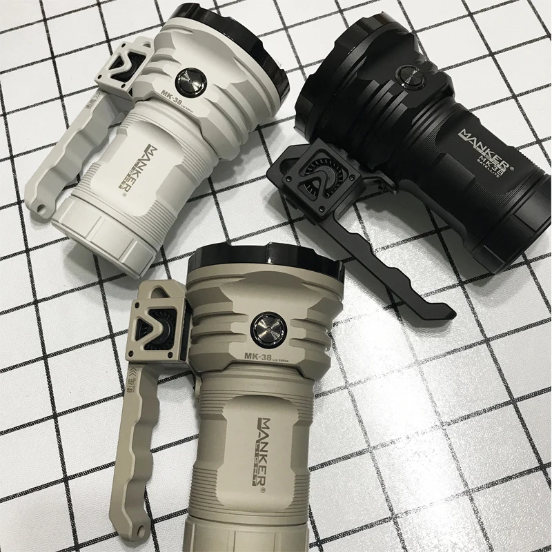 Многофункциональный ручной фонарик Manker MK38 серый 45000 люмен CREE XHP70.2 LUMINUS SFT40 - купить