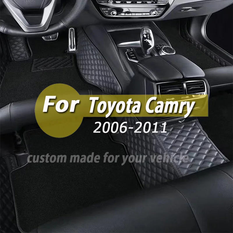 

Автомобильные коврики для Toyota Camry 2011 2010 2009 2008 2007 2006, аксессуары для интерьера автомобиля, кожаные коврики, водонепроницаемые, на заказ