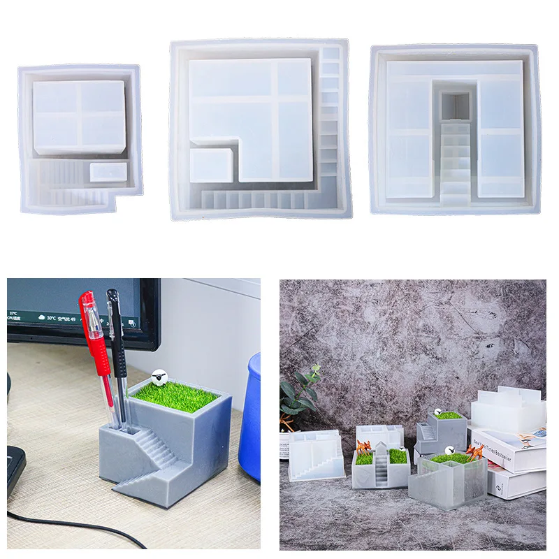 

Epoxy Mold Micro Landscape Potted Silicone Mould Decorative Resin Molds Abrasive Diy Silicone Moulds for Concrete