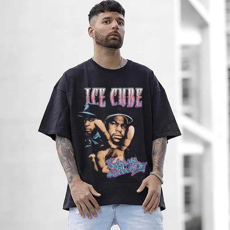Футболка Rapper Snoop Dogg Tupac с графическим рисунком кубик льда J Cole World качественный