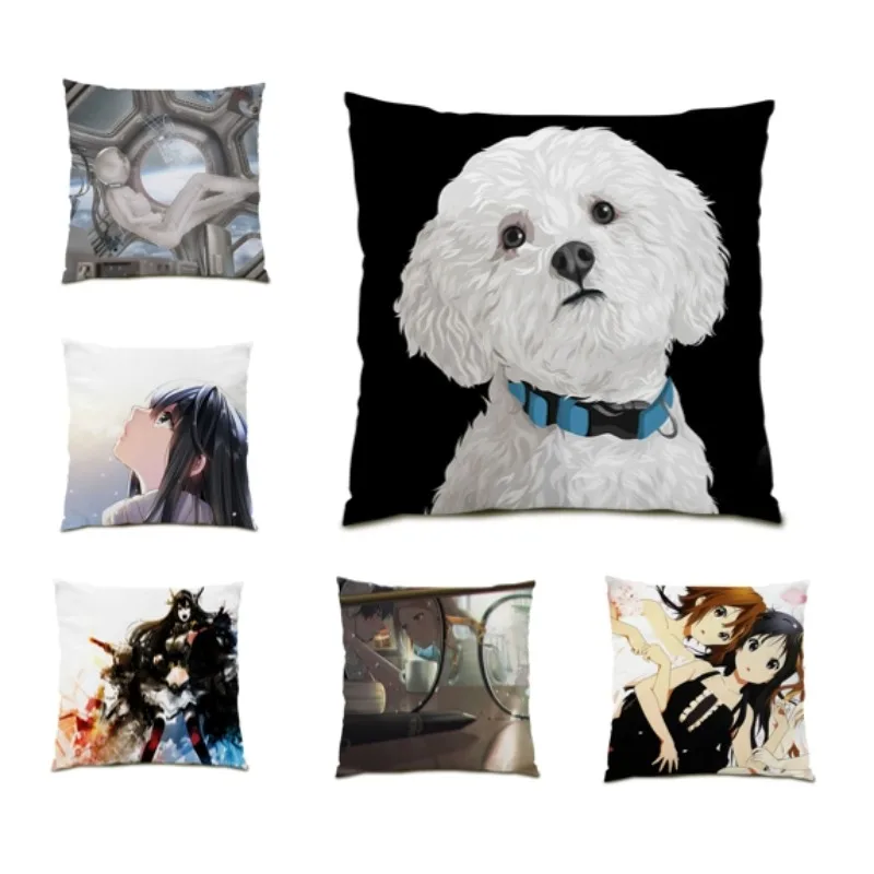 

Beautiful Girl Anime Poster Pillow Case Home Decor Bed Cushion Cover Modern Home Decoration 2024 Hot Sale F2512