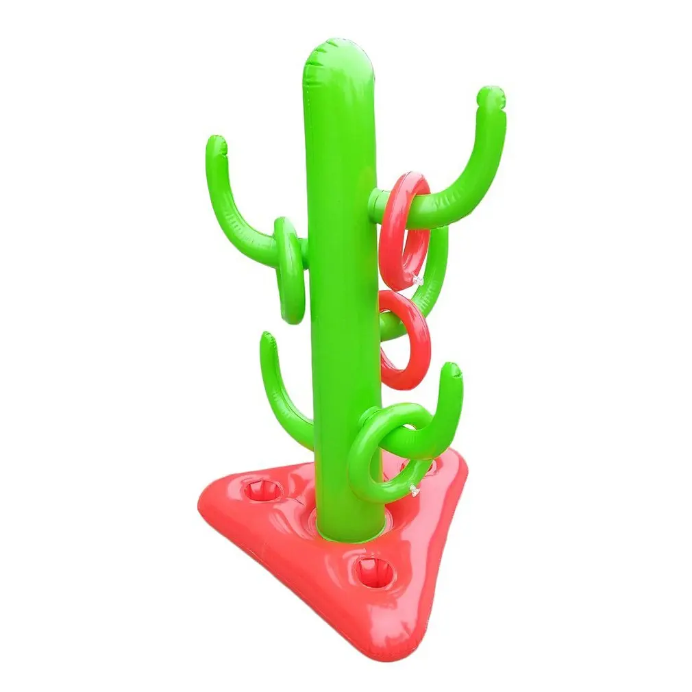 

Безопасное и экологически безопасное ПВХ надувное кольцо-кактус, надувное кольцо-кактус, интерактивная игрушка для родителей и детей