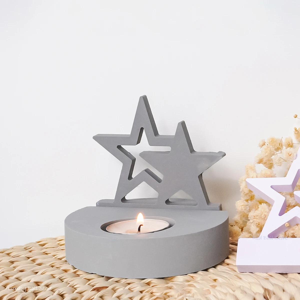 Силиконовая форма сделай сам для подсвечника в виде полой звезды свечи ручной