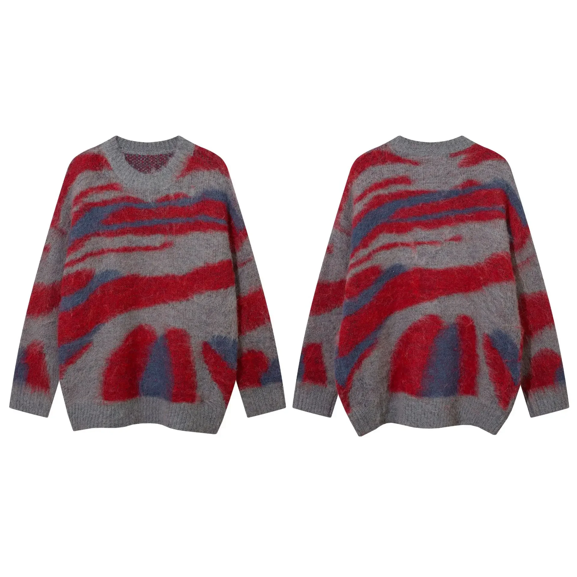 Модный осенне-зимний вязаный топ на флисовой подкладке с круглым вырезом базовый