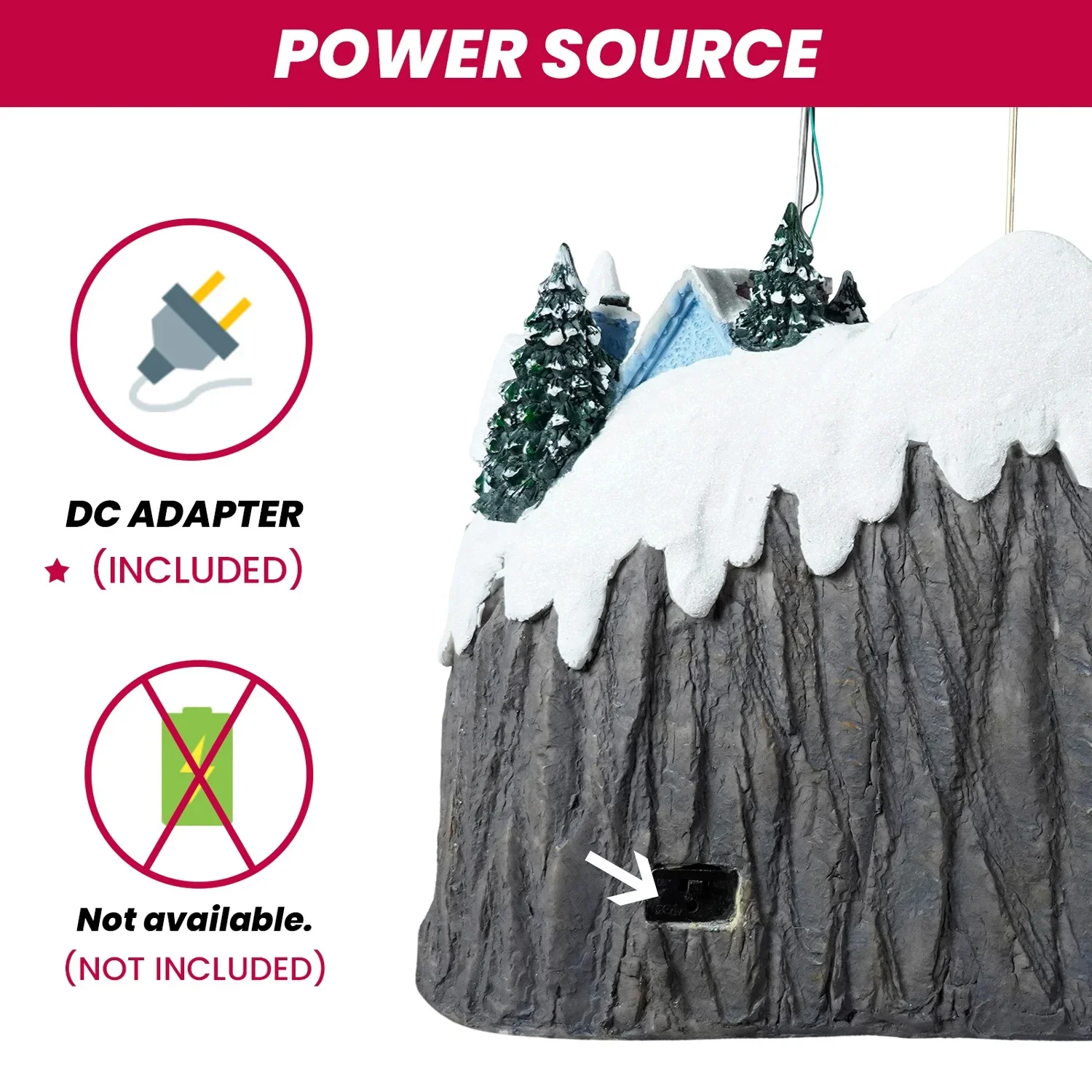 Большой размер музыкальный полирезиновый рождественский светодиодный дом