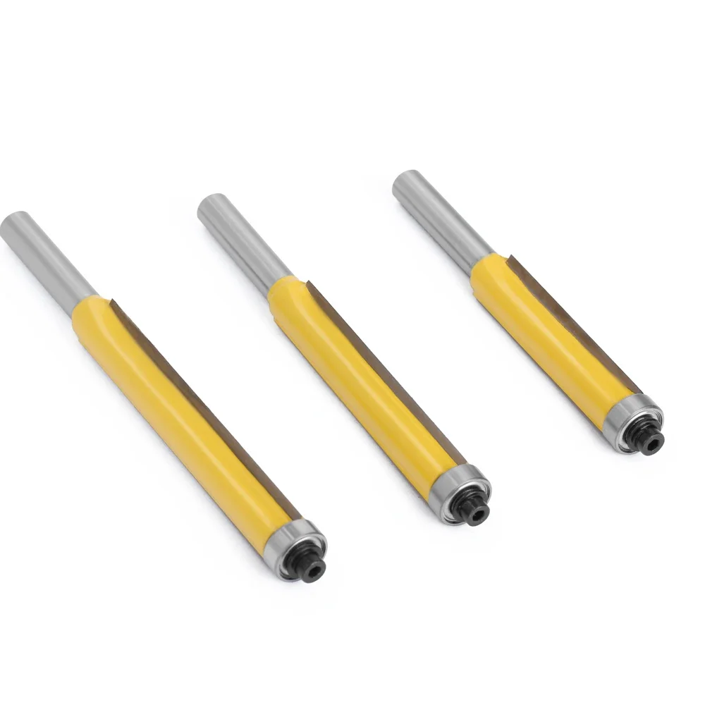 8 мм хвостовик с длинным лезвием фреза подшипником для деревянного шаблона из