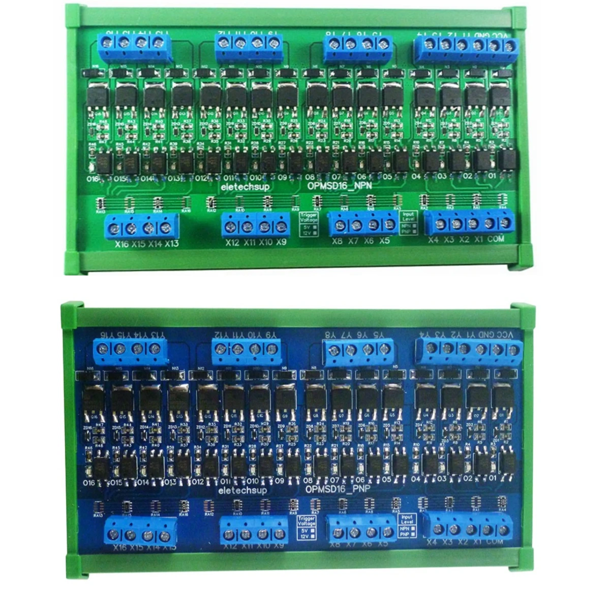 

3PCS 16CH NPN/PNP PLC IO Signal Amplifier Din Rail Mount DC3.3-24V 5A MOS Solid State Relay Module For Arduino Motor Relay LED
