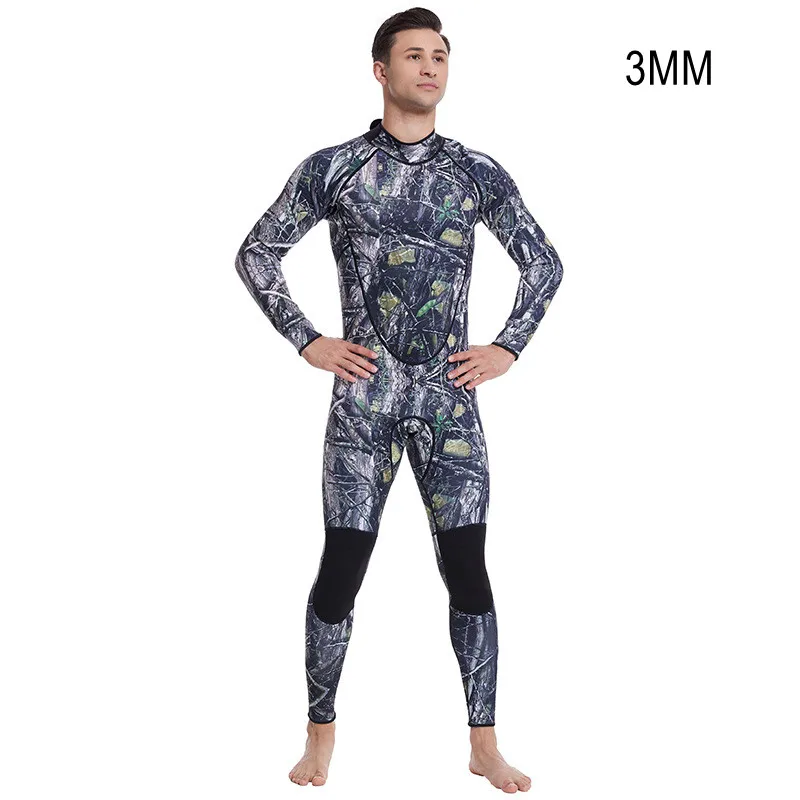 3MM Men Scuba Neoprene Camo Swim Jellyfish Snorkeling Diving Suit UnderWater Hunting Kayaking Surfing Drifting Beach Wetsuit