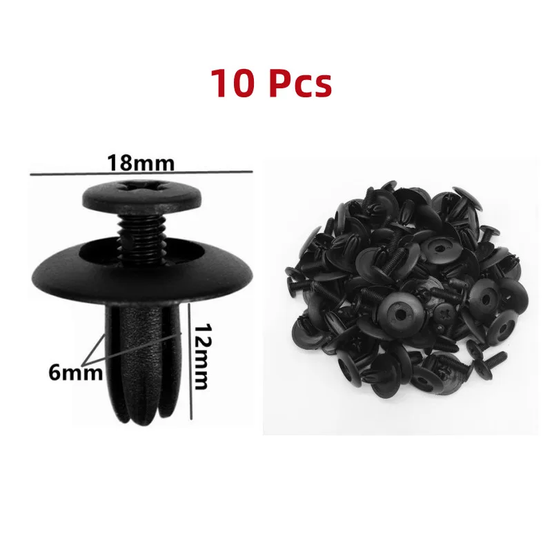 

8 мм 6 мм 10 мм автомобильный брызговик, бампер, заклепка, крепеж, автоматический штифт, винтовые зажимы для крыльев для VW Toyota Honda Ford Nissan Kia Renault