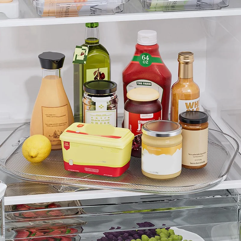 2 упаковки органайзера поворотного стола Lazy Susan для холодильника вращающийся