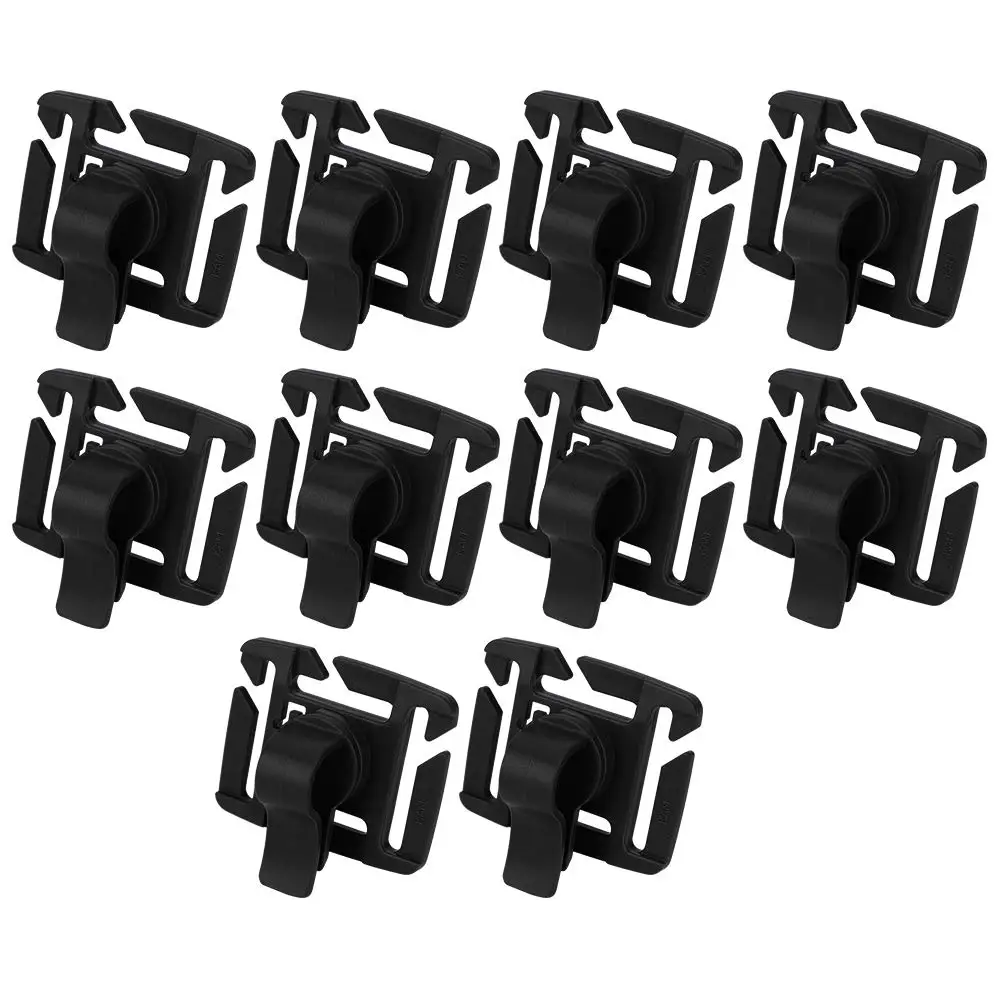 

10 Pcs Tube Clip 360-Degree Rotatable Hydration Tube Clips Water Tube Clip MOLLE Webbing Attachment for Camping Hiking Outdoor
