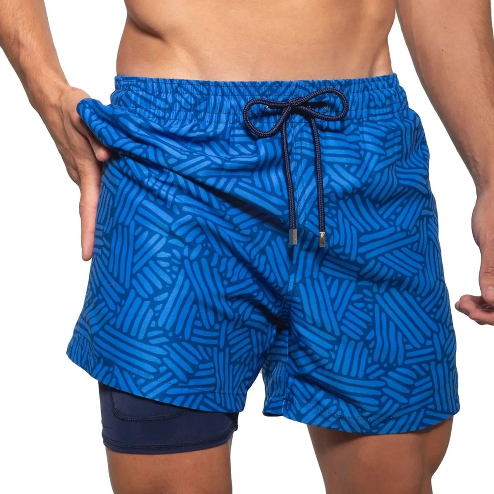 

Men Double-Layer Beach Pants Printed Swimming Shorts for Summer Swimwear Trunks Turf and Swim Co Men's Bathing Suit