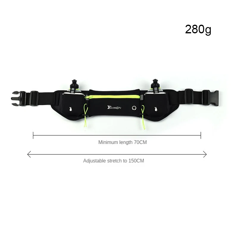New Arrives Reflective Neoprene Waterproof Running Belt Sport Water Bottle Pouch Waist Bag Custom Fanny Pack For Men Women