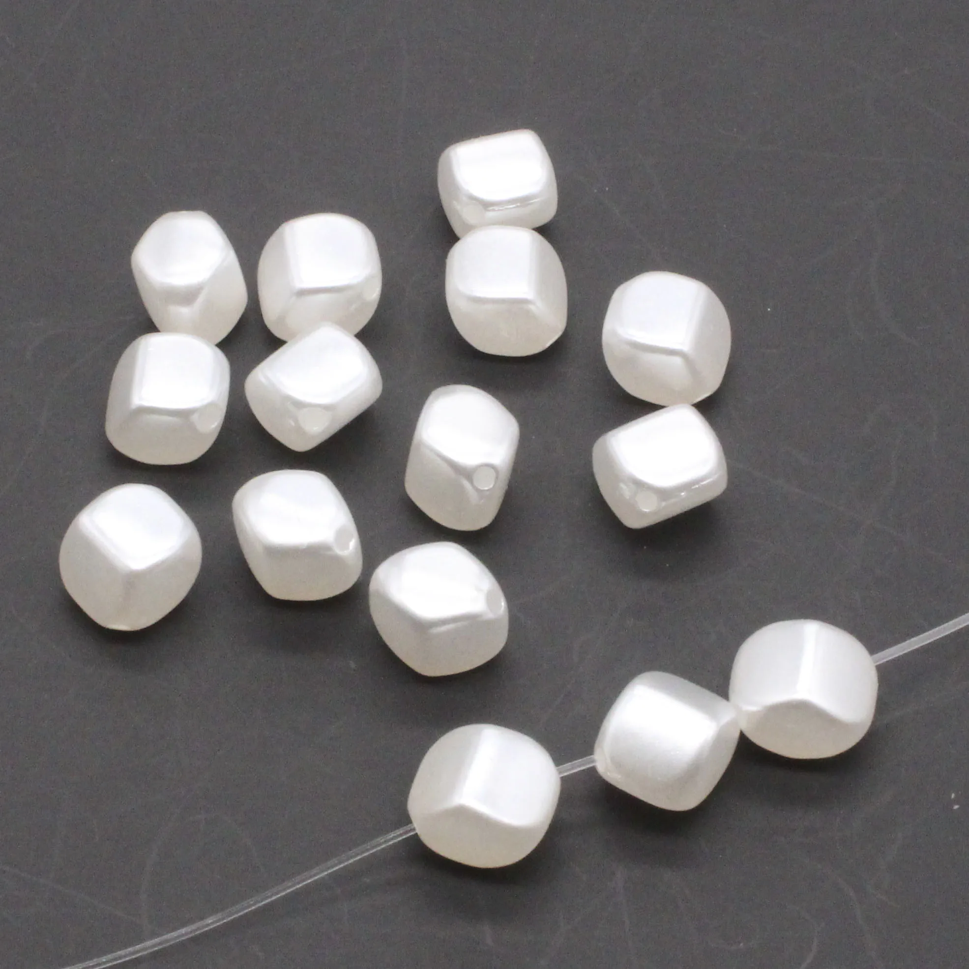 

30pcs/50pcs Acrylic Spacer Beads Imitation Pearls Round Loose Beads For Jewelry Making DIY Garment Pearls Beads