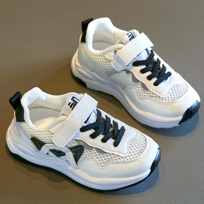 

Детская обувь, летняя новая дышащая сетчатая спортивная обувь для начальной школы, детская обувь для больших детей, сетчатые туфли для маль...