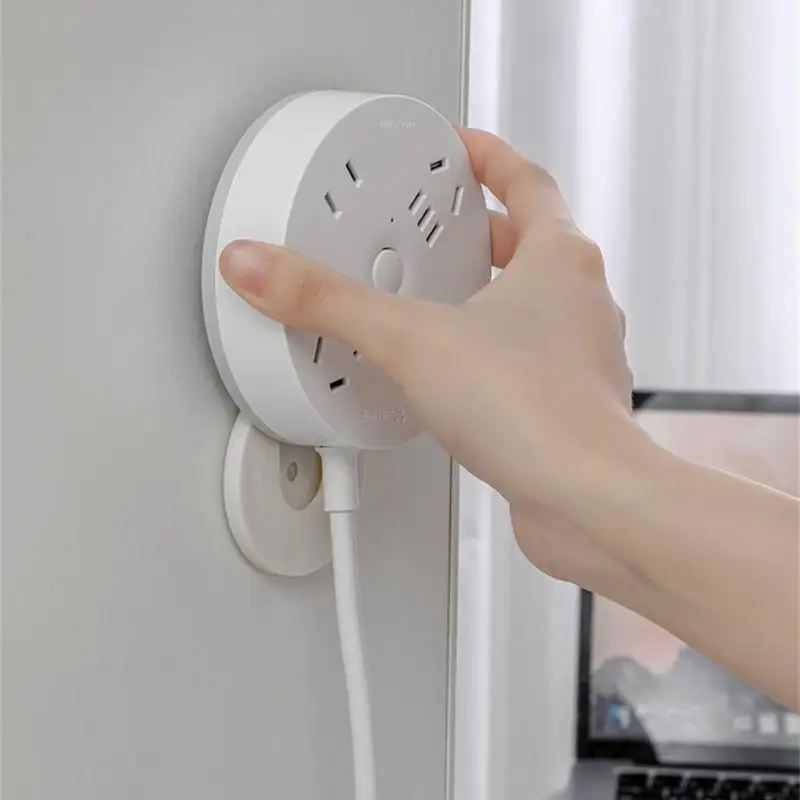 

Plug Racks Wall-mounted Plug-in Holder Power Strip Holder Punch-free Removable Sockets Fixer Power Cord Head Finishing Bracket