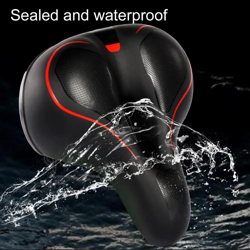 

Professional Ergonomic Bike Saddle With LED Tail Light Shock Absorption Hollow Breathable MTB Road Bike Seat Bicycle Accessories