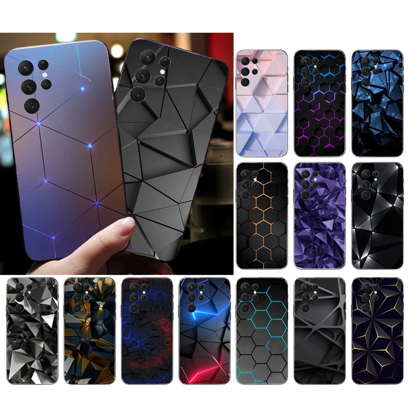 

Phone Case for Samsung Galaxy S23 S22 S21 S20 Ultra S20 S22 S21 S10 S9 Plus S10E S20FE Luxury Geometry Cool Case