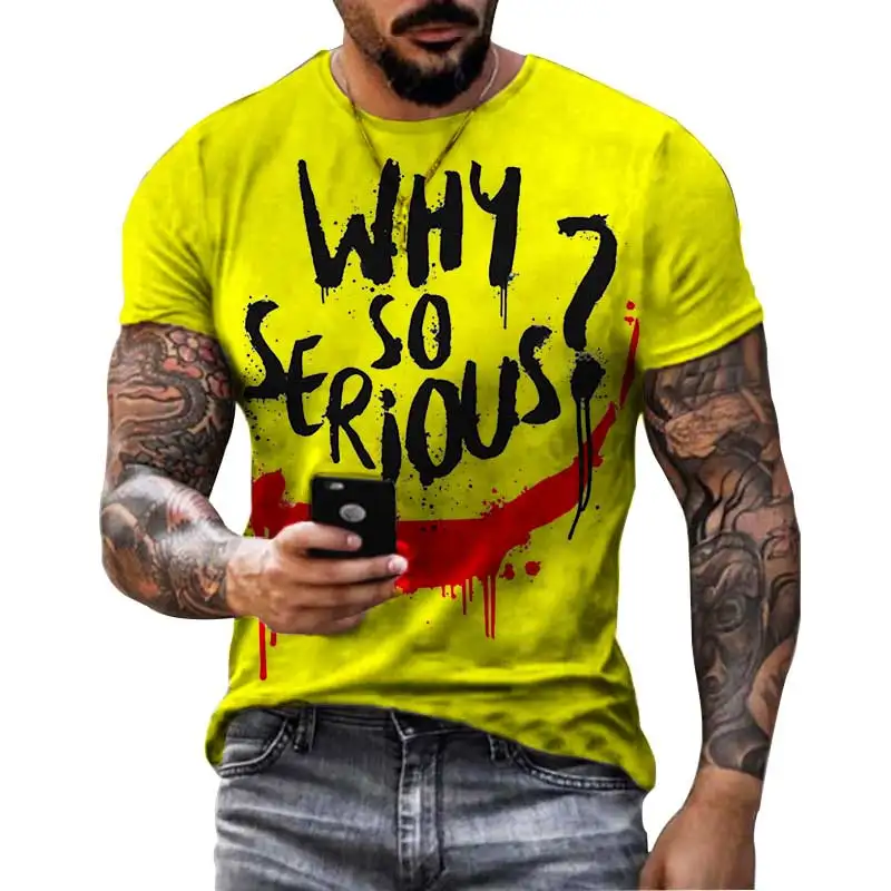 

2022 t-shirt men's funny top 3D printing fashion short sleeve cool funny shirt round neck fashion men's summer T-shirt