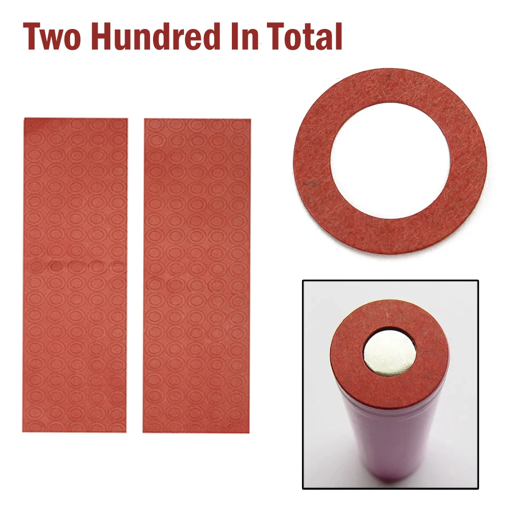 

200Pcs Battery Insulators Adhesive Paper Hollow Insulating Gasket For-18650 Lithium Battery Insulation Gasket Power Tools