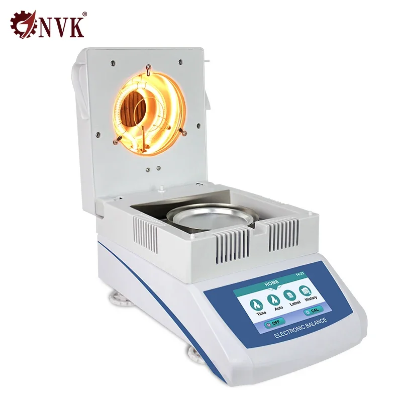 Фото Анализатор влажности NVK 100г 1мг, галогенный, для медицинских материалов, зерна, пищевых продуктов, кофе, с точностью 0.001г, для лабораторий №4